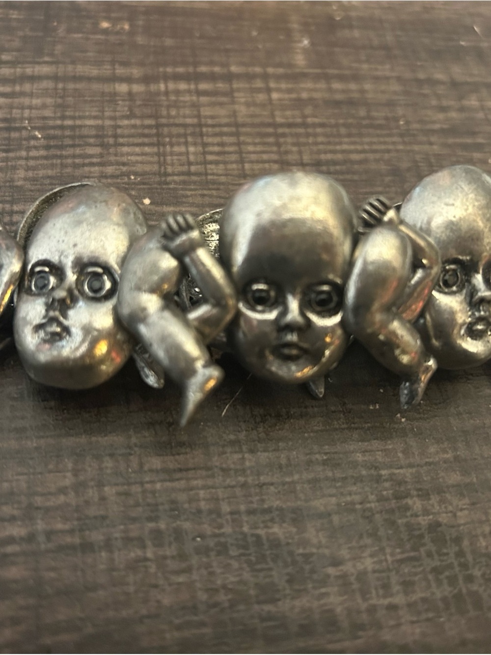 Pewter Baby Parts Bracelet Link